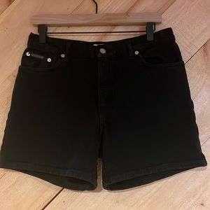 Calvin Klein Jeans Black Denim Shorts - Size 10